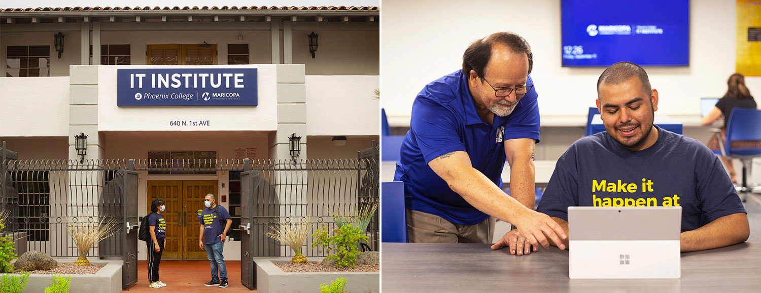 Phoenix College Maricopa IT Institute opened September 2020 in response to feedback from surrounding businesses expressing an urgent need for qualified information technology professionals.